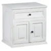 White Chairside Table