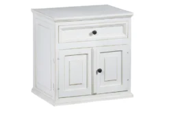 White Chairside Table