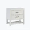 White 2 Drawer End Table