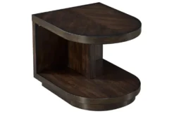 Chocolate Curved Chairside Tabe