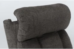 Halo II Grey Power Recliner With Power Headrest & USB -Living Room Furniture Shop 264439 grey fabric recliner detail 44