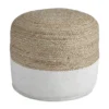 Pouf-Braided Natural/White