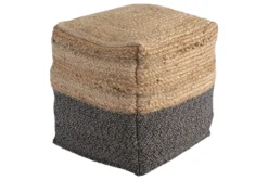 Pouf-Braided Natural/Black