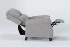 Whitwell Light Grey Push Back Recliner -Living Room Furniture Shop 265668 grey fabric push back side 20