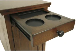 Hammel Brown Chairside End Table -Living Room Furniture Shop 266193 brown wood end table detail 46