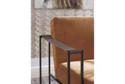 Orange Mid Century Accent Chair -Living Room Furniture Shop 266232 orange fabric accent chair detail 44