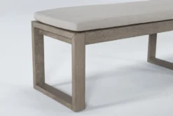 Malaga Outdoor Dining Bench With Cushion 7 Malaga Outdoor Dining Bench With Cushion -Living Room Furniture Shop 267420 grey wood dining bench detail 44