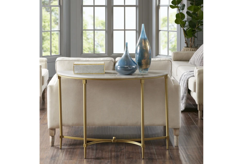 Lilly 43" Demilune Console Table 7 Lilly 43" Demilune Console Table - Image 7