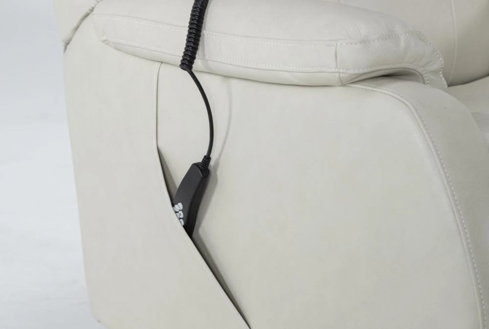 Palma Pearl Leather Power Wallaway Recliner With Heat, Massage, Power Headrest & Lumbar 7 Palma Pearl Leather Power Wallaway Recliner With Heat, Massage, Power Headrest & Lumbar - Image 7