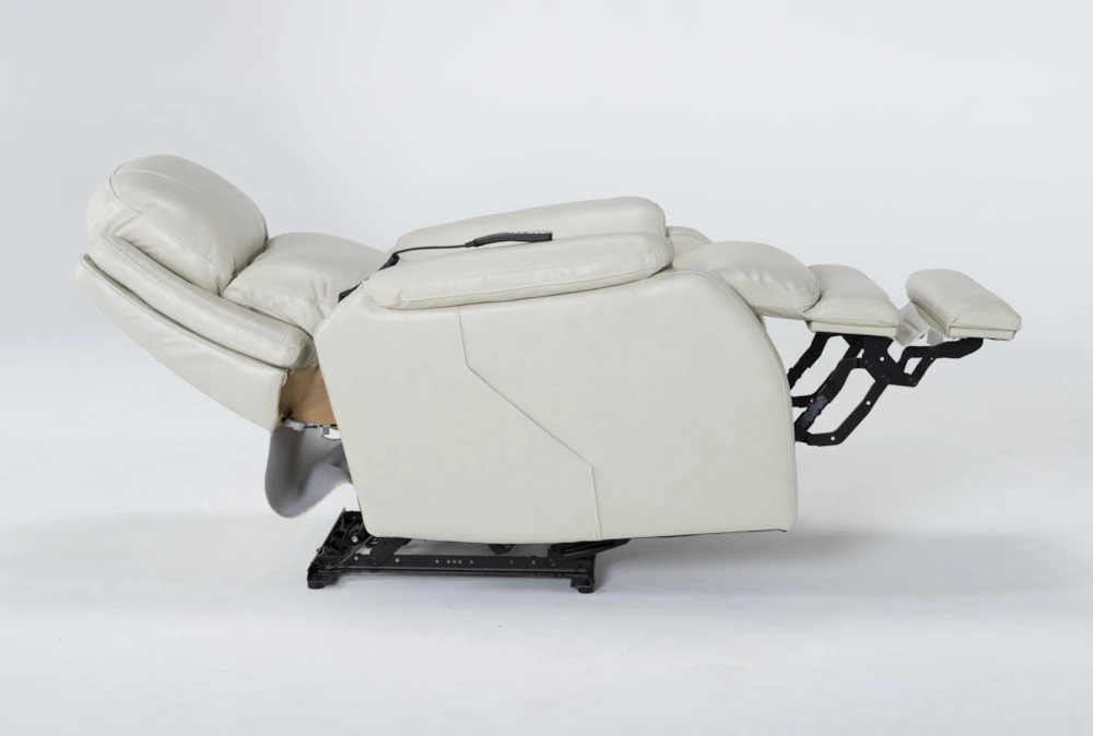Palma Pearl Leather Power Wallaway Recliner With Heat, Massage, Power Headrest & Lumbar 5 Palma Pearl Leather Power Wallaway Recliner With Heat, Massage, Power Headrest & Lumbar - Image 5