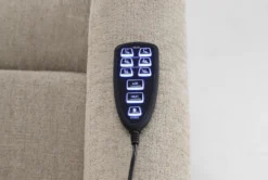 Majorca Fawn Power Wallaway Recliner With Power Headrest, Lumbar, Heat & Massage 14 Majorca Fawn Power Wallaway Recliner With Power Headrest, Lumbar, Heat & Massage -Living Room Furniture Shop 267668 brown polyester recliner detail 45