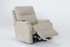 Majorca Fawn Power Wallaway Recliner With Power Headrest, Lumbar, Heat & Massage 10 Majorca Fawn Power Wallaway Recliner With Power Headrest, Lumbar, Heat & Massage -Living Room Furniture Shop 267668 brown polyester recliner side 19