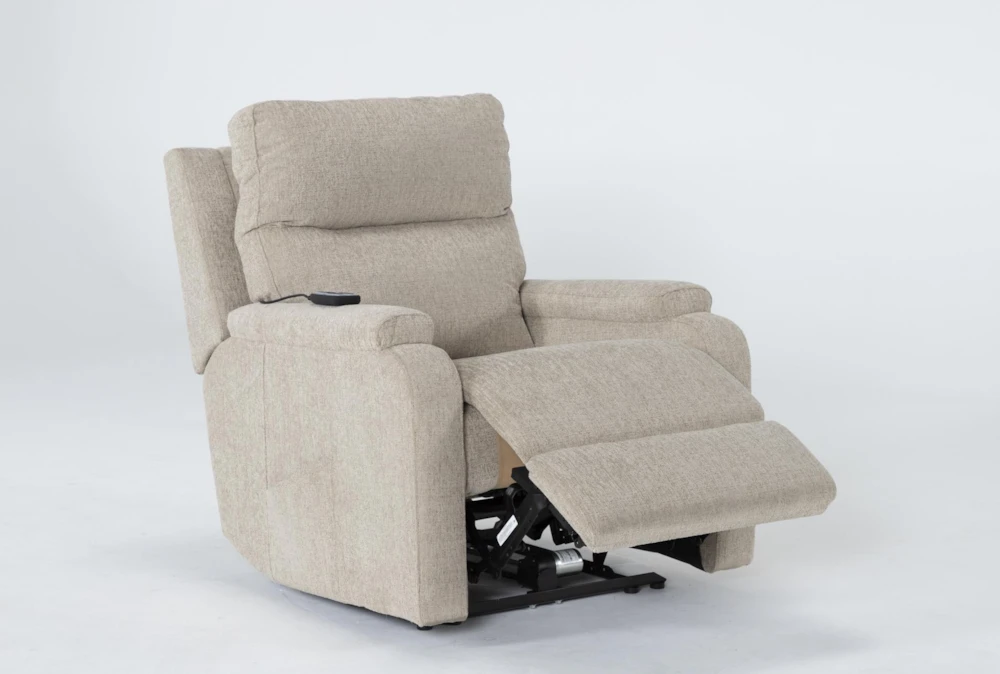 Majorca Fawn Power Wallaway Recliner With Power Headrest, Lumbar, Heat & Massage 4 Majorca Fawn Power Wallaway Recliner With Power Headrest, Lumbar, Heat & Massage - Image 4