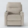 Majorca Fawn Power Wallaway Recliner With Power Headrest, Lumbar, Heat & Massage