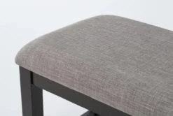 Pollie 60" Dining Bench -Living Room Furniture Shop 267678 black fabric dining bench detail 45