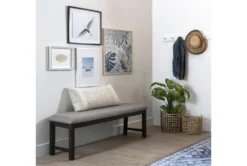 Pollie 60" Dining Bench -Living Room Furniture Shop 267678 brown fabric dining bench room 87