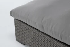 Sanibel Outdoor Ottoman -Living Room Furniture Shop 267824 grey wicker ottoman detail 44