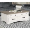 Americana Cotton Lift-Top Coffee Table With Storage