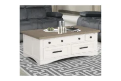 Americana Cotton Lift-Top Coffee Table With Storage