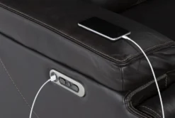 Watkins Coffee Leather Power Cordless Recliner With Power Headrest & USB -Living Room Furniture Shop 268124 hardware 51