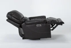 Watkins Coffee Leather Power Cordless Recliner With Power Headrest & USB -Living Room Furniture Shop 268124 recline 23