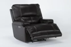 Watkins Coffee Leather Power Cordless Recliner With Power Headrest & USB -Living Room Furniture Shop 268124 side 19