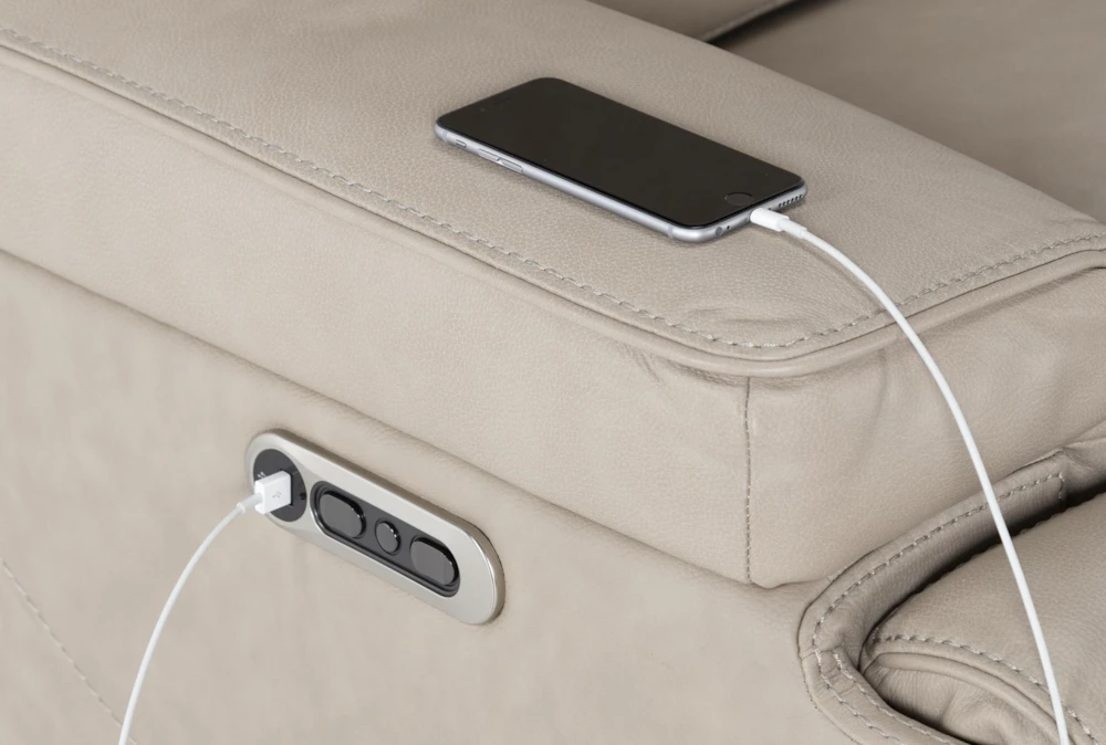 Watkins Linen Leather Power Cordless Recliner With Power Headrest & USB 6 Watkins Linen Leather Power Cordless Recliner With Power Headrest & USB - Image 6