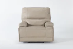 Watkins Linen Leather Power Cordless Recliner With Power Headrest & USB