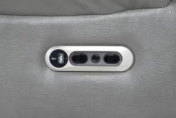 Eckhart Grey Leather Power Recliner With Power Headrest & USB -Living Room Furniture Shop 268356 hardware 52