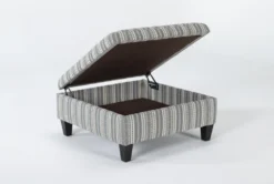 Perch II 32" Fabric Medium Square Storage Ottoman 13 Perch II 32" Fabric Medium Square Storage Ottoman -Living Room Furniture Shop 268463 blue fabric ottoman side 19