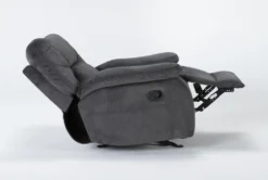 Chadrick Grey Manual Glider Recliner -Living Room Furniture Shop 268642 grey polyester recliner recline 23