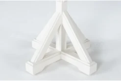 Presby White Round Accent Table -Living Room Furniture Shop 269074 white wood end table detail 44