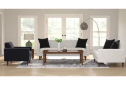 Arya Chenille 62" Loveseat -Living Room Furniture Shop 269565 grey fabric loveseat room 60