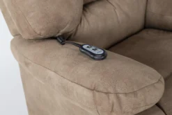 Decker III Fabric Power Rocker Recliner -Living Room Furniture Shop 269627 brown fabric rocker detail 44