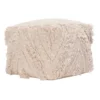 Pouf-Textured Ivory Zig Zag 18X18