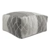 Pouf-Gray And Ivory Pattern 24X24