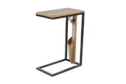 Metal And Wood C-Table With Storage 19 Metal And Wood C-Table With Storage -Living Room Furniture Shop 269952 brown wood accent table front 04