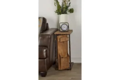 Metal And Wood C-Table With Storage 21 Metal And Wood C-Table With Storage -Living Room Furniture Shop 269952 brown wood accent table room 85