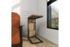 Metal And Wood C-Table With Storage 26 Metal And Wood C-Table With Storage -Living Room Furniture Shop 269952 brown wood accent table room 90