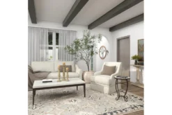 16" Traditional Scrolled Round Metal And Marble Accent Table 21 16" Traditional Scrolled Round Metal And Marble Accent Table -Living Room Furniture Shop 270014 brown metal accent table room 87