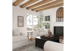 16" Traditional Scrolled Round Metal And Marble Accent Table 29 16" Traditional Scrolled Round Metal And Marble Accent Table -Living Room Furniture Shop 270014 brown metal accent table room 95