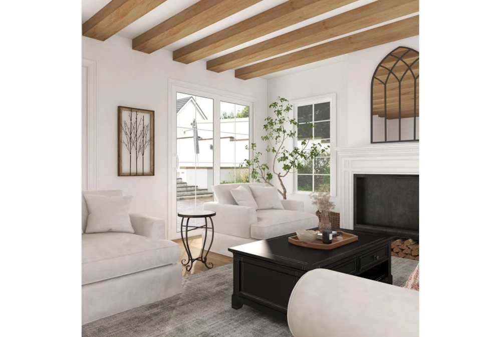 16" Traditional Scrolled Round Metal And Marble Accent Table 15 16" Traditional Scrolled Round Metal And Marble Accent Table - Image 15