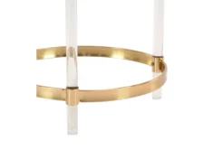 19" Modern Round Mirrored Accent Table -Living Room Furniture Shop 270015 gold acrylic accent table detail 44