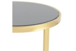 Metallic Gold And Black Nesting Accent Tables-Set Of 3 -Living Room Furniture Shop 270029 gold metal accent table detail 44