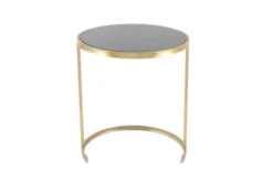 Metallic Gold And Black Nesting Accent Tables-Set Of 3 -Living Room Furniture Shop 270029 gold metal accent table material 76