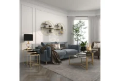 Metallic Gold And Black Nesting Accent Tables-Set Of 3 -Living Room Furniture Shop 270029 gold metal accent table room 94