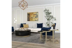 Metallic Gold And Black Nesting Accent Tables-Set Of 3 -Living Room Furniture Shop 270029 gold metal accent table room 95