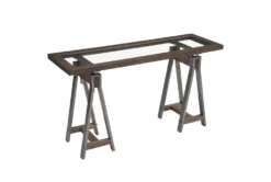 Medici 54" Console Table -Living Room Furniture Shop 270230 brown wood sofa table signature 02