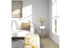 16" Silver Bead And Wood Accent Table -Living Room Furniture Shop 270295 silver metal accent table room 87