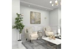 16" Silver Bead And Wood Accent Table -Living Room Furniture Shop 270295 silver metal accent table room 93